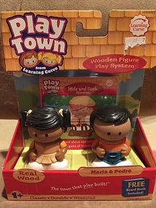 Learning Curve Play Town Maria & Pedro Hispanic Wooden Toys 65882 Retired New - Picture 1 of 2
