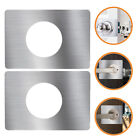 2x Stainless Steel Door Reinforcement Plates - Silver-EN