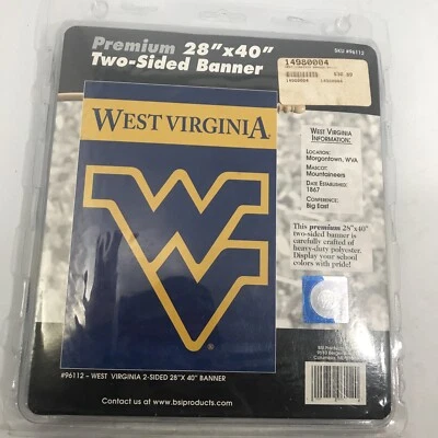 West Virginia Mountaineers 2-sided Premium 28 X 40 Inch Banner - Image 1 of 4