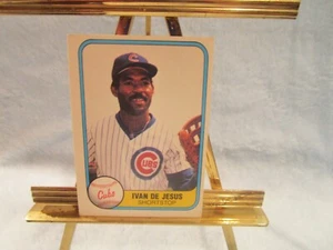 Ivan De Jesus, Shortstop, Chicago Cubs, 1981 Fleer Corp #297 - Picture 1 of 2