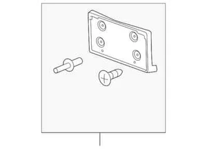 NEW OEM GM 15-17 CADILLAC ESCALADE FRONT LICENSE PLATE MOUNT BRACKET 23158734 - Foto 1 di 3