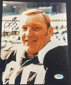 Jim Otto Oakland Raiders HOF 1980 Auto Signed 8x10 Photo ~ PSA/DNA - Picture 1 of 5