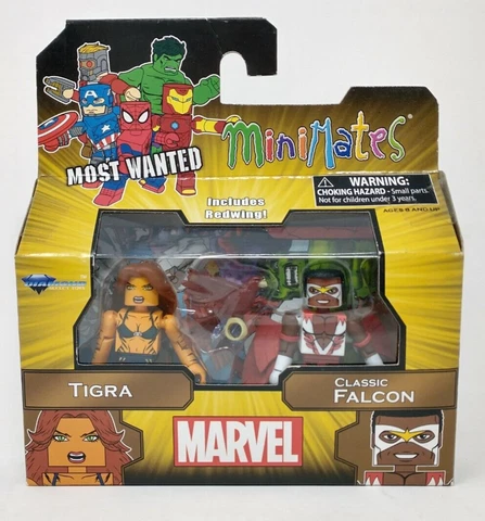 Marvel Most Wanted Minimates Tigra & Classic Falcon & Redwing 2-Pack Diamond Cover