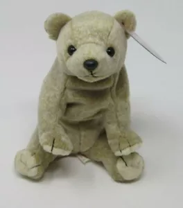 Ty Beanie Babies Baby Almond the Bear APRIL 14 1999 retired PE pellets NWT - Picture 1 of 5