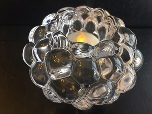 Orrefors Raspberry Votive Crystal Candleholder, Clear - Picture 1 of 2
