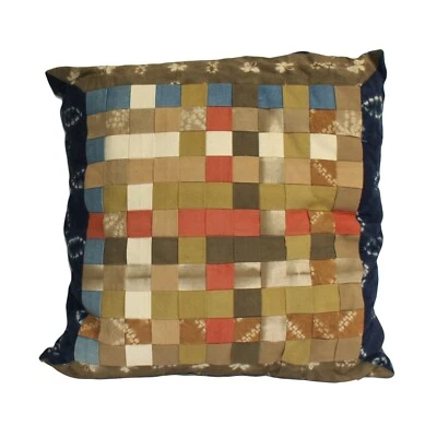 A29 Blue Mix Color Square Shape Checker Fabric Couch Sofa Cushions ws650 - Image 1 of 4