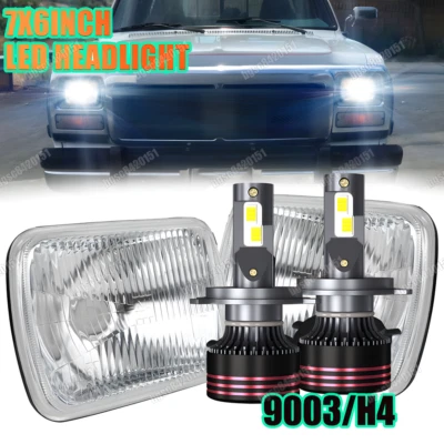 Par de faros LED 5x7" 7x6" 110W haz alto/bajo para Dodge D150 D250 D350 Ram 50 H4 Foto 1 de 4
