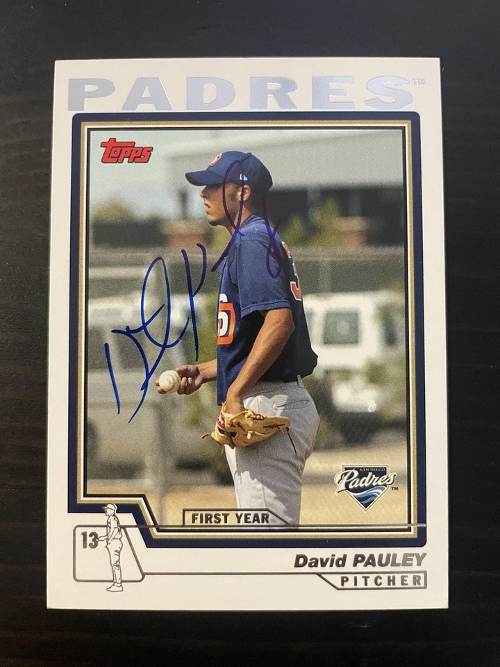 2004 Topps Traded #T208 David Pauley San Diego Padres Signed Card Autographed - Image 1 of 1