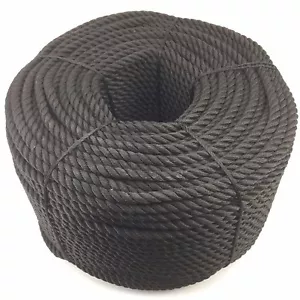 Cuerda softline negra 24mm x 10mts, amarres de barco, yates, ocio, barreras - Imagen 1 de 3