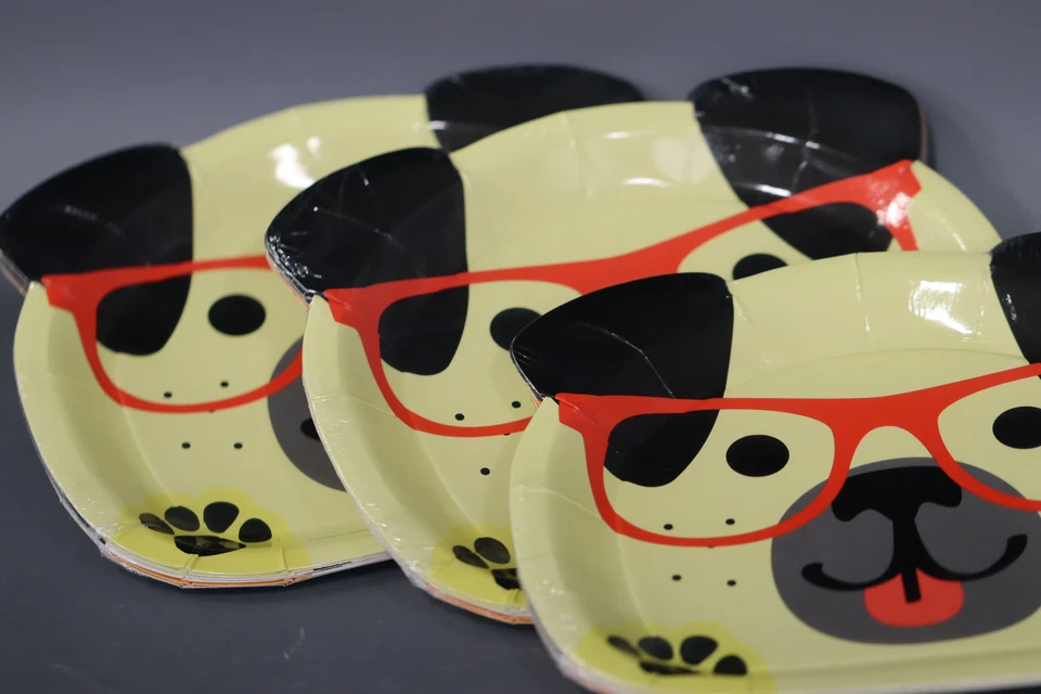 Dog Party Assorted 9 inch Lunch Plates - Party Supplies 8 count (pack of 3) - Image 1 of 3