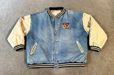 Abrigo bombardero desgastado de mezclilla y lona de colección Disney Winnie Pooh Tigger para hombre - XXL Foto 1 de 4