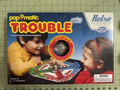 Trouble Pop O Matic Board Game Retro Series 1986 Edition Hasbro 2015 COMPLETE - Image 1 of 4