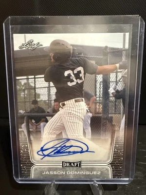 2020 Leaf Draft Jasson Dominguez Autograph #BA-JD1 Yankees Auto - Image 1 of 2
