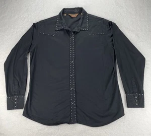 Paredes Vaquera Ranch Wear Mujer’s Talla XL Negro Adornado Tachonado Perla A Presión - Imagen 1 de 10