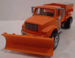 HO Scale Boley Dept 1-87 International Trucks 4114-99 Snow Plow Truck Orange - Picture 1 of 7