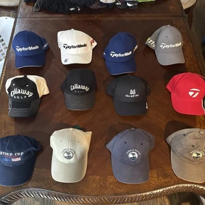 12 Hat Golf Lot Pebble Beach Callaway TaylorMade  R9 R11s - Picture 1 of 18