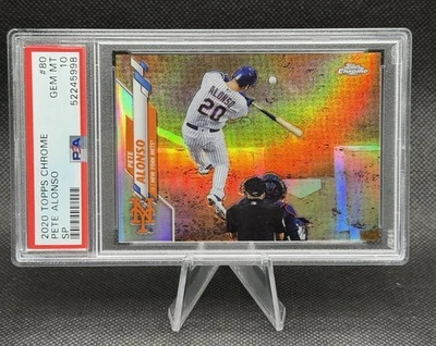 2020 Topps Chrome - Pete Alonso #80 Image Variation SP PSA 10 - Image 1 of 2