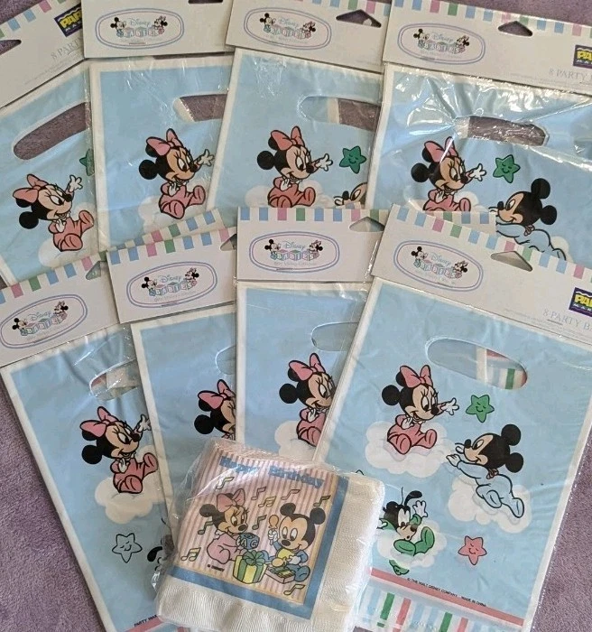 De colección Disney Bebés Mickey Minnie Fiesta Favores Goodie Botín Bolsas Invitaciones  Foto 1 de 4