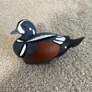 2011 Ducks Unlimited Harlequin Duck Jett Brunet Miniature Decoy 13th Drake - Picture 1 of 10