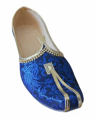 Men Shoes Handmade Mojaries Wedding Khussa Flip-Flops Indian Jutties Flat US 6 - Image 1 of 4