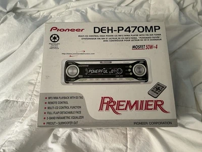 Sintonizador de control multi CD Premier de audio para automóvil Pioneer DEH-P470MP en caja Foto 1 de 4