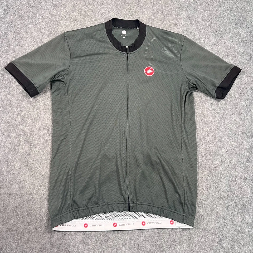 Camisa Jersey Castelli Gris Breathe Attack Manga Corta Cremallera Para Hombre Talla XL Foto 1 de 4