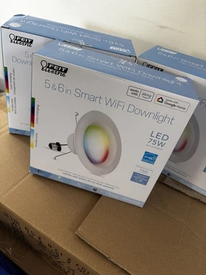 3Feit Electric Smart WiFi  Downlights LED 75W Compatible w/ Siri, Alexa & Google - Image 1 of 4