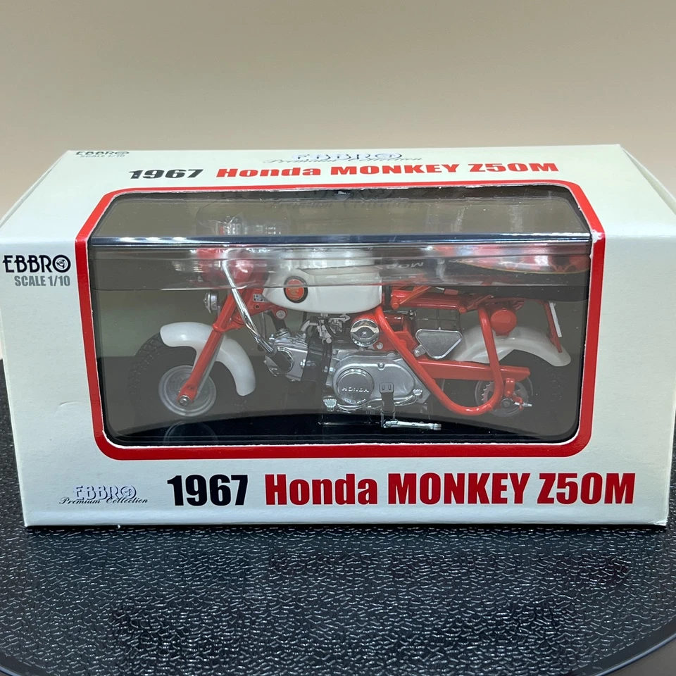 READ EBBRO 1/10 Honda Monkey Z50M 1967 Red MMP Premium Collection Model Japan - Image 1 of 4
