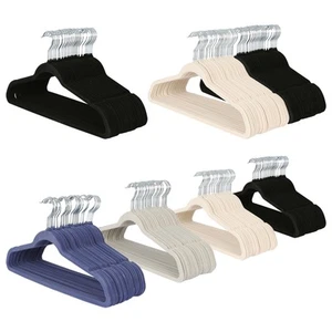 Non-Slip Velvet Hangers 45cm Suit Shirts Trouser Bar Clothes Hanger - Picture 1 of 23