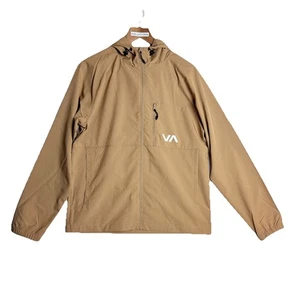 RVCA Kevin Kapuzenjacke Herren SMALL Full Zip Woven Hoodie Beige Braun COP T33 - Bild 1 von 6