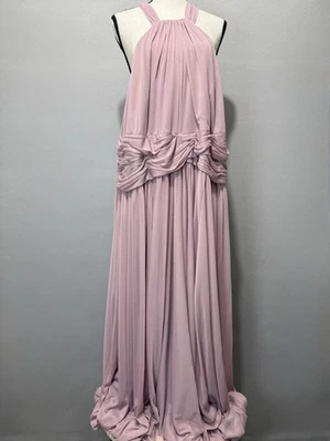 Maxi Vestido de Novia David's Talla 26 Rosa Rubor Formal Baile de graduación Dama de honor Maxi Griego Foto 1 de 4