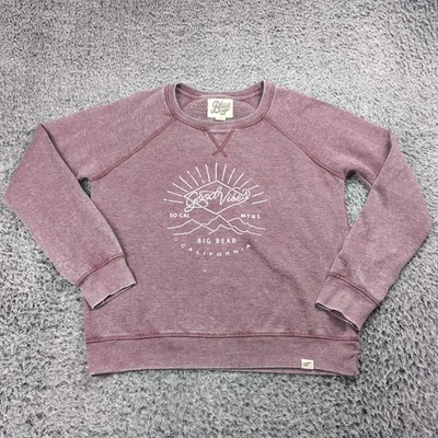 Suéter Big Bear Lake California Adulto Pequeño Rojo Destino Envejecido Pullover Foto 1 de 4
