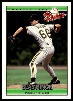 1992 Donruss The Rookies Blas Minor Rookie Pittsburgh Pirates #81 - Image 1 of 2