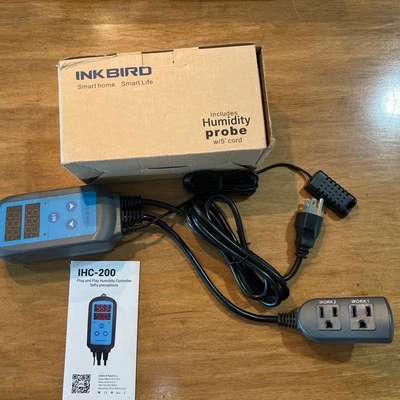 Inkbird  Wifi Humidity Controller DualOutlet Humidistat Humidifiers IHC200 - Image 1 of 4