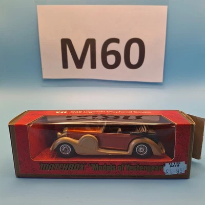 Modelos Matchbox de antaño 1938 Lagonda Drophead cupé en caja *En muy buena condición*. (refB) Foto 1 de 3