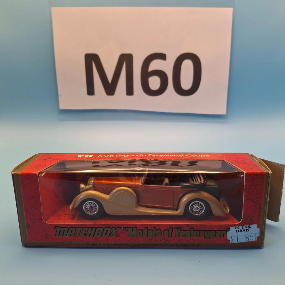 Modelos Matchbox de antaño 1938 Lagonda Drophead cupé en caja *En muy buena condición*. (refB) Foto 1 de 3