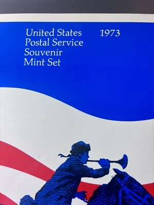 1973 USPS Souvenir Mint Set Mini Album Stamps - Image 1 of 4