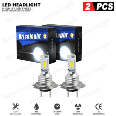 For BMW 3 Series 330i 320i 328i- 2X 6000K White LED Headlight Bulb High/Low Beam - Image 1 of 4