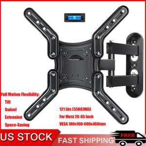 Universal Full Motion TV Wall Mount, Tilt Swivel Bracket for 26-65 inch TVs US - Picture 1 of 5
