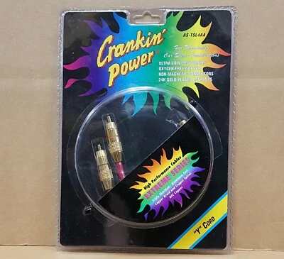 Crankin Power AS-TSL4AA 2 Male to 1 Female RCA Audio Y Adapter Cable NEW IN PKG - Image 1 of 2