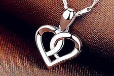 Swirl Heart Pendant 925 Sterling Silver Chain Necklace Womens Jewellery Gift UK