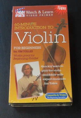 60-Minute Introduction to Violin for Beginners by Jim Tolles Factory Sealed - Image 1 of 2