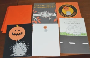 Lote de 9 sobres naranjas vintage de Halloween de Boynton años 80 sin usar - Imagen 1 de 5