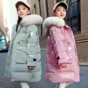 NeuMädchen Winter-Kapuzenjacke Kinder Parka Oberbekleidung Verdickte Mantel DE - Bild 1 von 26