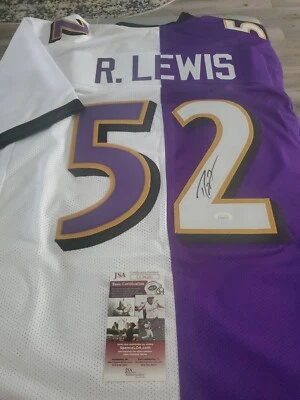 RAY LEWIS SIGNED BALTIMORE RAVENS HOME/AWAY JERSEY-JSA - Image 1 of 4