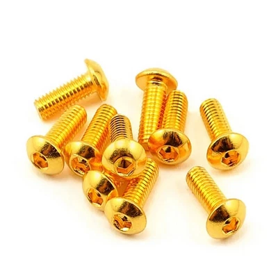 GOLDENE TUNING SCHRAUBEN M3 LINSENKOPF 12.9 FÜR RC CARS REELY HSP TRAXXAS ABSIMA - Bild 1 von 3