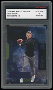 Zach Wilson 2021 Skybox Metal Universe 1st Graded 10 NFL Rookie Card #5 Broncos - Bild 1 von 1