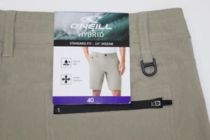 O'NEILL Men's Hybrid Standard Fit Quick Dry 4-Way Stretch Shorts Pale Green 40 - Picture 1 of 5