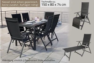 Alu Gartensitzgruppe Gartenmöbel Set Gartenset Essgruppe Sitzgruppe 9-teilig - Bild 1 von 11