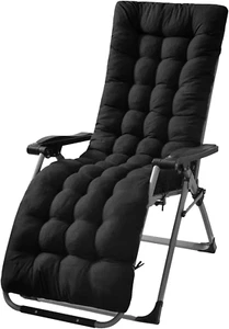 67x22x3in Chaise Lounger Cushion Bench Patio Recliner Rocking Chair Sofa Mat Dec - Picture 1 of 9